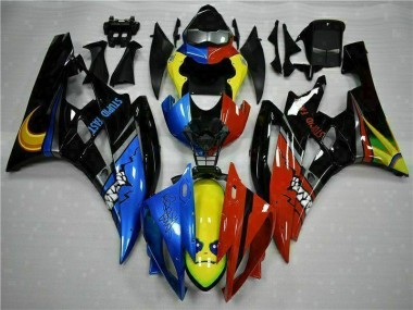 Amarillo Azul Rojo Carenado Moto Yamaha R6 06-07