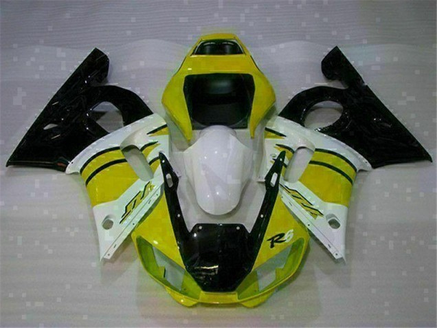Amarillo Blanco Carenado Moto Yamaha R6 98-02 Amarillo Blanco Carenado Moto Yamaha R6 98-02
