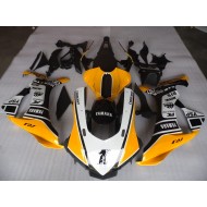 Amarillo Blanco Negro Carenado Moto Yamaha R1 15-19