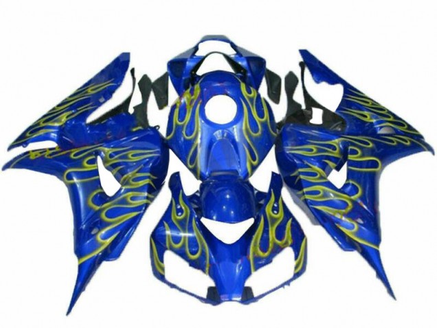 Amarillo Llama Azul Carenado Moto Honda CBR 1000 RR 06-07 Amarillo Llama Azul Carenado Moto Honda CBR 1000 RR 06-07