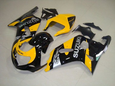 Amarillo Negro Carenado Moto Suzuki GSXR 750 K1 K2 K3 01-03