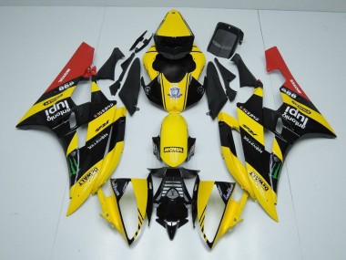 Amarillo Negro Monster Carenado Moto Yamaha R6 06-07