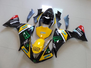 Amarillo Negro Monster Kits Completo Carenado Moto Yamaha R1 12-14