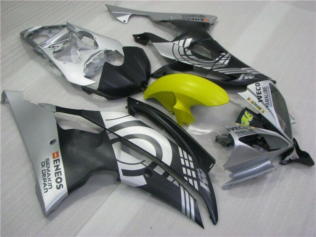 Amarillo Negro Plata Carenado Moto Yamaha R6 08-16 Amarillo Negro Plata Carenado Moto Yamaha R6 08-16