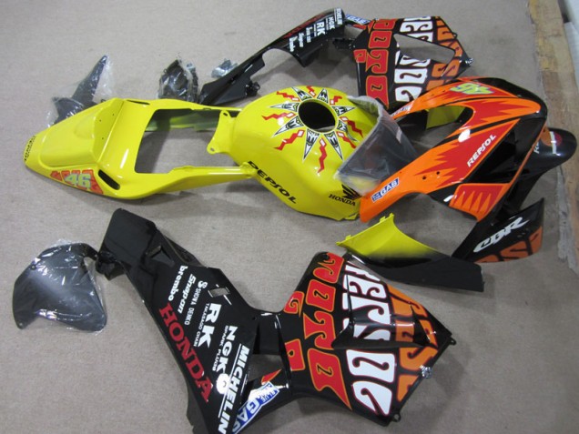 Amarillo Negro Repsol 46 Carenado Moto Honda CBR 600 RR 03-04 Amarillo Negro Repsol 46 Carenado Moto Honda CBR 600 RR 03-04