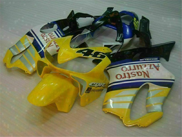 Amarillo Plata Nastro Azzurro Carenado Moto Honda CBR 600 F4i 01-03 Amarillo Plata Nastro Azzurro Carenado Moto Honda CBR 600 F4i 01-03