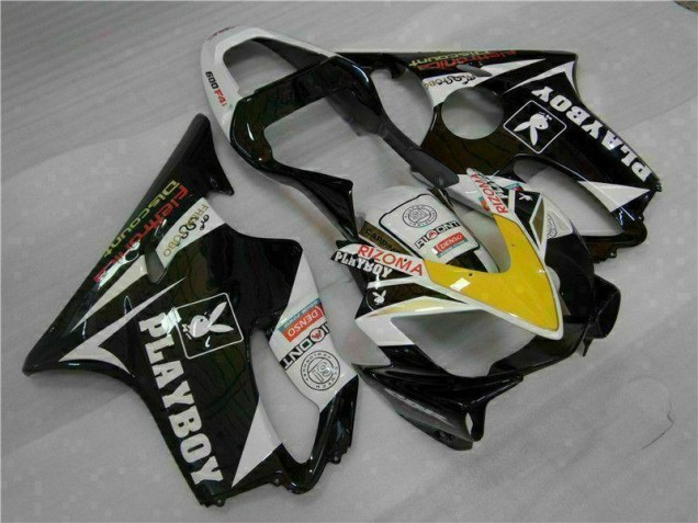 Amarillo Plata Negro Playboy Carenado Moto Honda CBR 600 F4i 01-03 Amarillo Plata Negro Playboy Carenado Moto Honda CBR 600 F4i 01-03