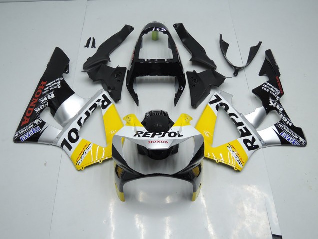 Amarillo Plata Negro Repsol Carenado Moto Honda CBR 900 RR 929 00-01 Amarillo Plata Negro Repsol Carenado Moto Honda CBR 900 RR 929 00-01