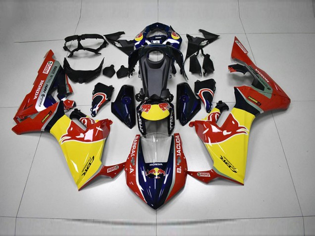 Azul Amarillo Rojo Red Bull Carenado Moto Honda CBR 1000 RR 17-23 Azul Amarillo Rojo Red Bull Carenado Moto Honda CBR 1000 RR 17-23