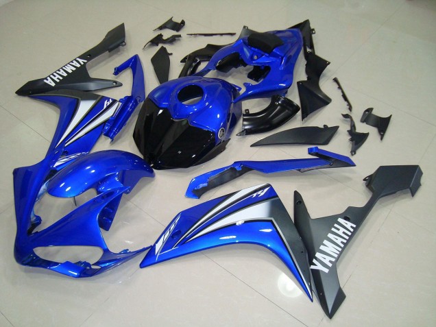 Azul Blanco ABS Moto Plástica Yamaha R1 07-08 Azul Blanco ABS Moto Plástica Yamaha R1 07-08