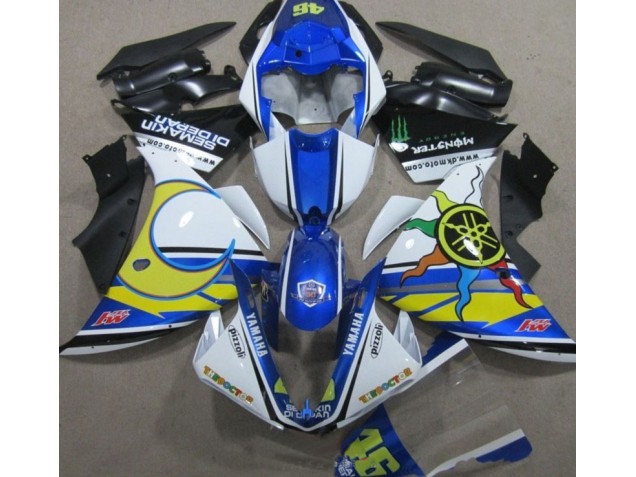 Azul Blanco Amarillo 46 Carenado Moto Yamaha R1 09-11 Azul Blanco Amarillo 46 Carenado Moto Yamaha R1 09-11