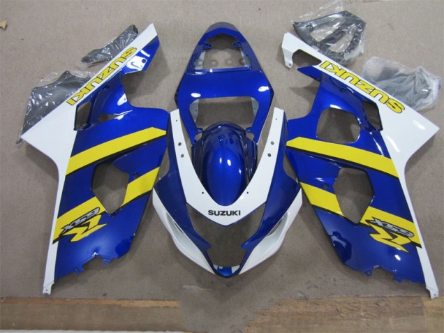 Azul Blanco Amarillo Carenado Moto Suzuki GSXR 600 K4 04-05 Azul Blanco Amarillo Carenado Moto Suzuki GSXR 600 K4 04-05