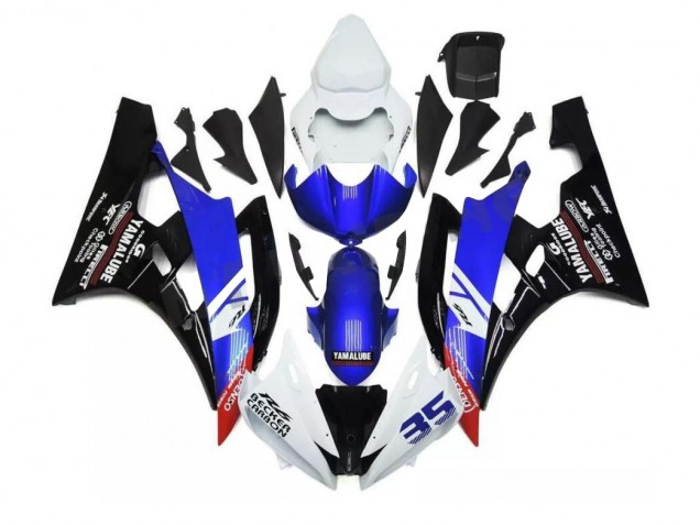 Azul Blanco Carrocería Motocicletas Yamaha R6 06-07 Azul Blanco Carrocería Motocicletas Yamaha R6 06-07
