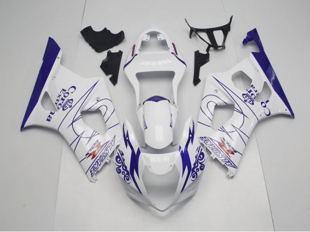 Azul Blanco Corona Carenado Moto Suzuki GSXR 1000 K3 03-04 Azul Blanco Corona Carenado Moto Suzuki GSXR 1000 K3 03-04