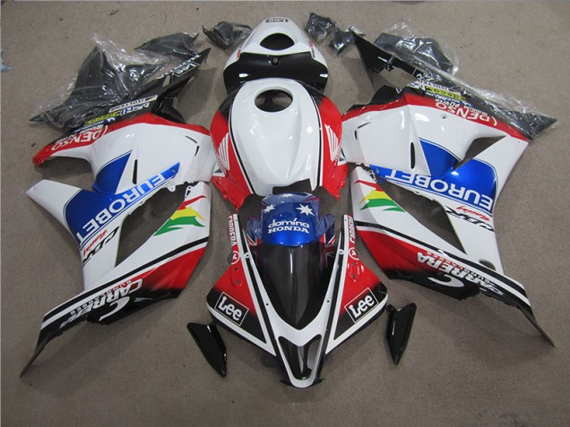 Azul Blanco EUROBET Lee Carenado Moto Honda CBR 600 RR 09-12