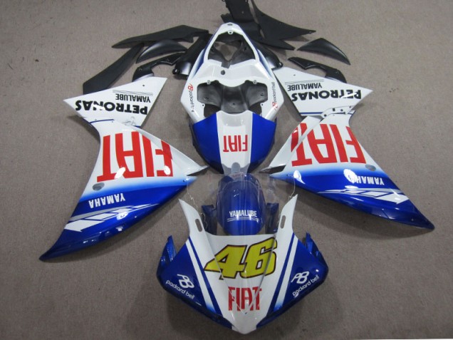 Azul Blanco Fiat 46 Carenado Moto Yamaha R1 09-11 Azul Blanco Fiat 46 Carenado Moto Yamaha R1 09-11