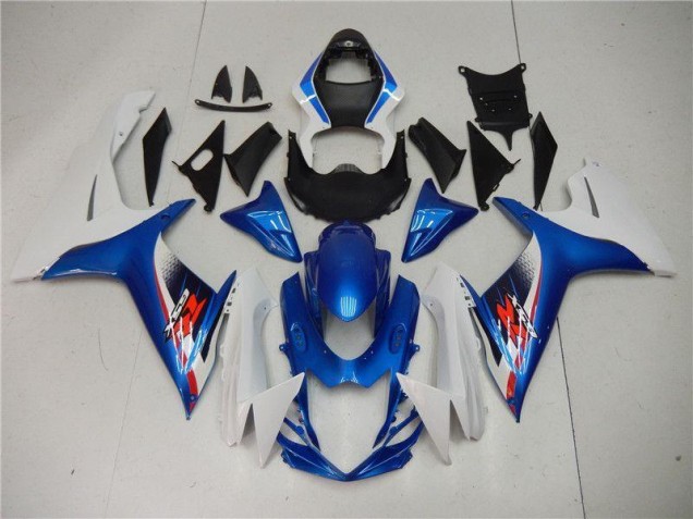 Azul Blanco Moto Plástica Suzuki GSXR 600 / 750 K11 11-21 Azul Blanco Moto Plástica Suzuki GSXR 600 / 750 K11 11-21