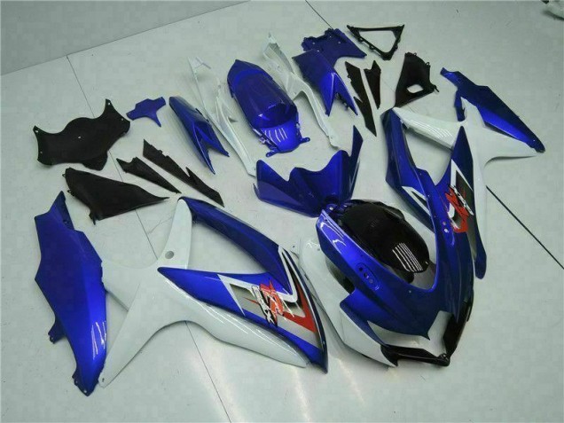Azul Blanco Moto Plástica Suzuki GSXR 600 / 750 K8 08-10 Azul Blanco Moto Plástica Suzuki GSXR 600 / 750 K8 08-10