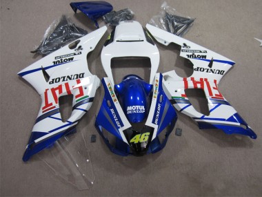 Azul Blanco Motul Dunlop 46 Kit Completo Carenado Moto Yamaha R1 09-11