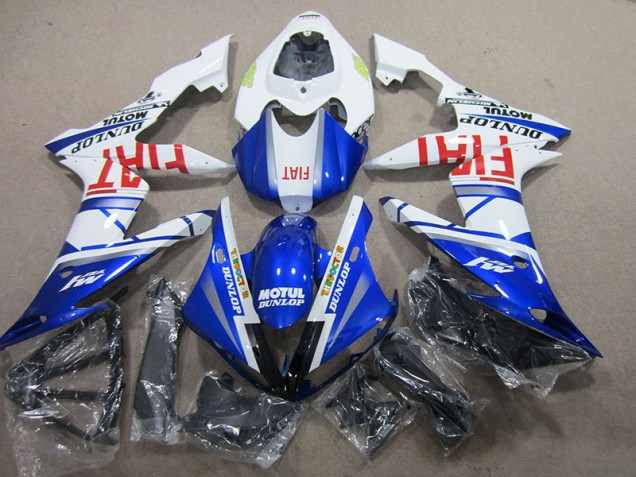 Azul Blanco Motul Fiat Kit Carenado ABS Completo Yamaha R1 04-06 Azul Blanco Motul Fiat Kit Carenado ABS Completo Yamaha R1 04-06