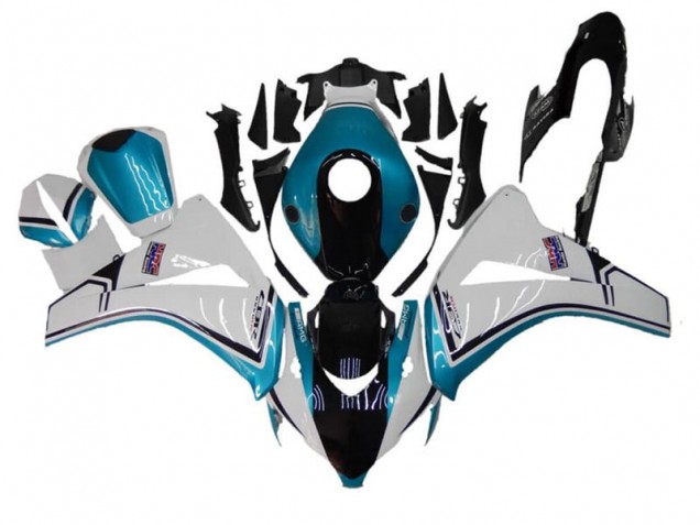 Azul Blanco Negro Carenado Moto Honda CBR 1000 RR 08-11 Azul Blanco Negro Carenado Moto Honda CBR 1000 RR 08-11