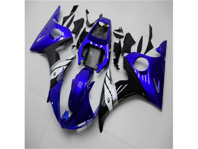 Azul Blanco Negro Carenado Moto Yamaha R6 03-05 Azul Blanco Negro Carenado Moto Yamaha R6 03-05