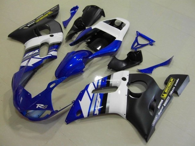 Azul Blanco & Negro Carenado Moto Yamaha R6 98-02 Azul Blanco & Negro Carenado Moto Yamaha R6 98-02