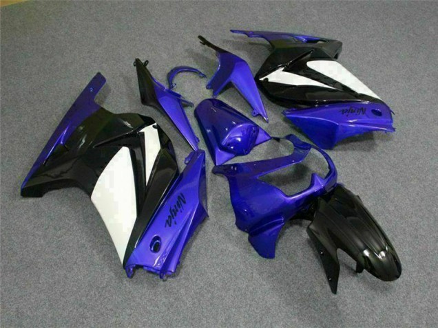 Azul Blanco Negro Ninja ABS Moto Plástico Kawasaki EX250 08-12 Azul Blanco Negro Ninja ABS Moto Plástico Kawasaki EX250 08-12
