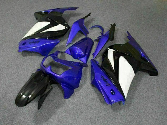 Azul Blanco Negro Ninja ABS Moto Plástico Kawasaki EX250 08-12 Azul Blanco Negro Ninja ABS Moto Plástico Kawasaki EX250 08-12