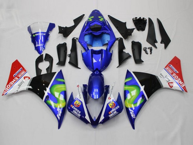 Azul Blanco Negro Rojo Carenado Moto Yamaha R1 12-14 Azul Blanco Negro Rojo Carenado Moto Yamaha R1 12-14