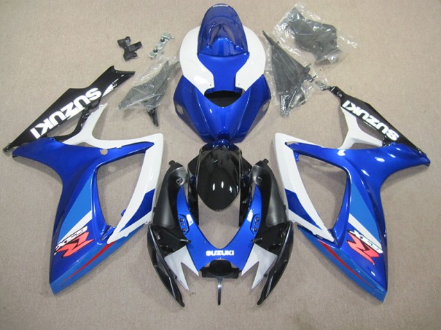 Azul Blanco Plástico Moto Suzuki GSXR 600 K6 06-07 Azul Blanco Plástico Moto Suzuki GSXR 600 K6 06-07