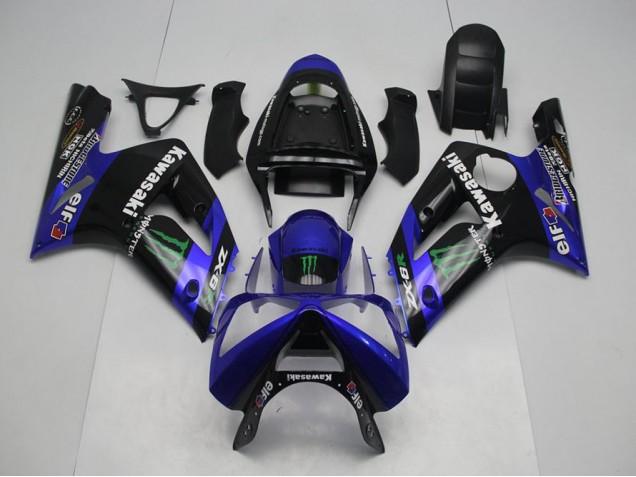 Azul Monster Carenado Moto Kawasaki ZX6R 03-04 Azul Monster Carenado Moto Kawasaki ZX6R 03-04