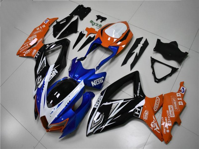 Azul Naranja Carenado Moto Suzuki GSXR 600 / 750 K8 08-10
