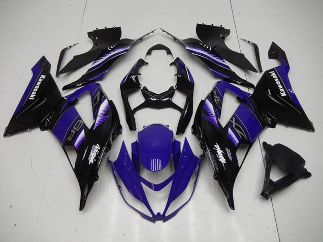 Azul Negro Carenado Moto Kawasaki ZX6R 13-18 Azul Negro Carenado Moto Kawasaki ZX6R 13-18