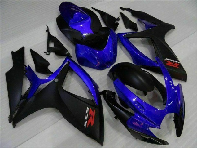 Azul Negro Carenado & Plástico Moto Suzuki GSXR 600 / 750 K6 06-07 Azul Negro Carenado & Plástico Moto Suzuki GSXR 600 / 750 K6 06-07