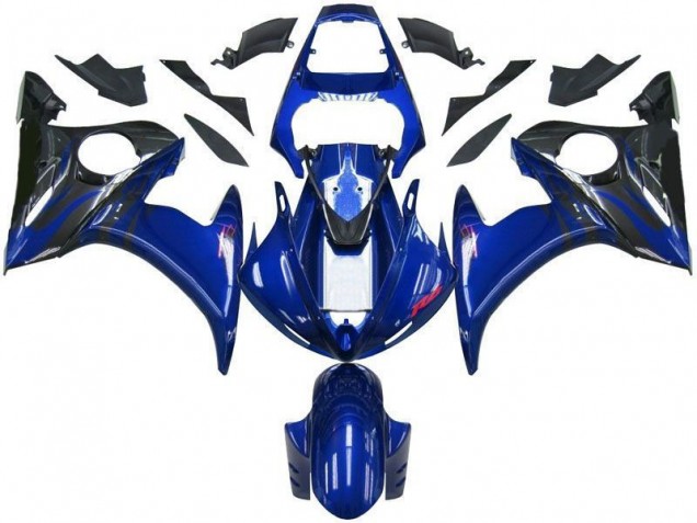 Azul Negro Carenado & Plástico Moto Yamaha R6 03-05 Azul Negro Carenado & Plástico Moto Yamaha R6 03-05