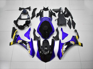 Azul Negro Inyección Kits Carenado Moto Yamaha R1 15-19