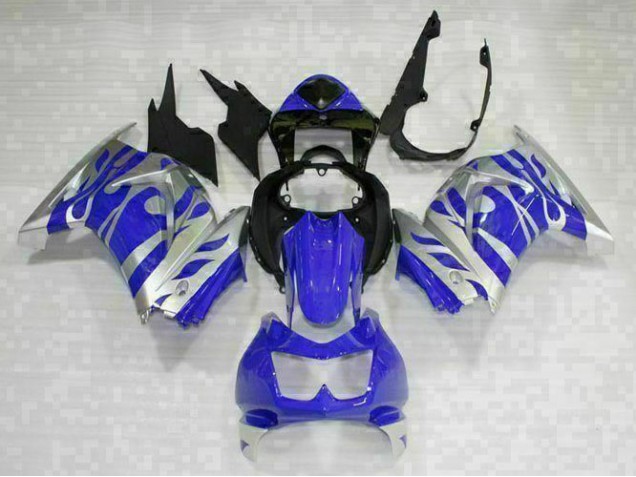 Azul Negro Kit Carenado Moto Kawasaki EX250 08-12 Azul Negro Kit Carenado Moto Kawasaki EX250 08-12