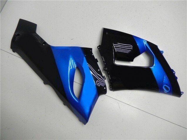 Azul Negro Kits Completo Carenado Moto ABS Kawasaki ZX6R 05-06 Azul Negro Kits Completo Carenado Moto ABS Kawasaki ZX6R 05-06