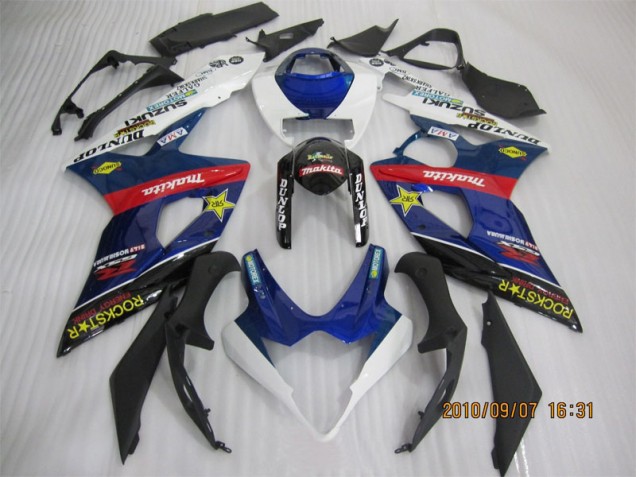 Azul Negro Rockstar Carenado Moto Suzuki GSXR 1000 K5 05-06 Azul Negro Rockstar Carenado Moto Suzuki GSXR 1000 K5 05-06