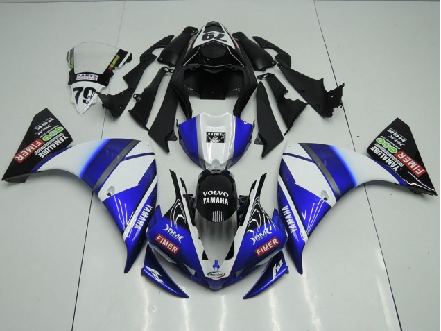 Azul Negro Sterilgarda Carenado Moto Yamaha R1 12-14 Azul Negro Sterilgarda Carenado Moto Yamaha R1 12-14