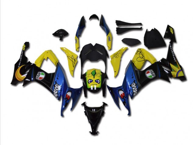 Azul Tiburón Carenado Moto Kawasaki ZX10R 08-10 Azul Tiburón Carenado Moto Kawasaki ZX10R 08-10