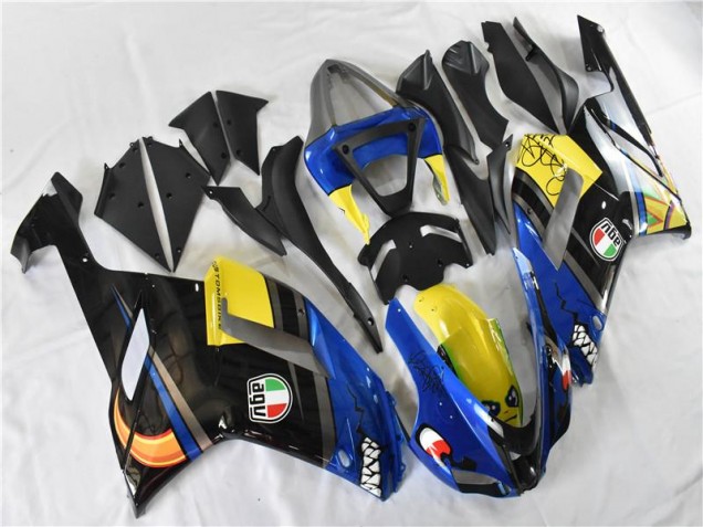 Azul Tiburón Carenado Moto Kawasaki ZX6R 07-08 Azul Tiburón Carenado Moto Kawasaki ZX6R 07-08