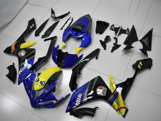Azul Tiburón Carenado Moto Yamaha R1 07-08 Azul Tiburón Carenado Moto Yamaha R1 07-08