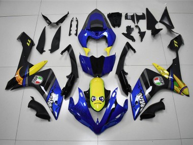 Azul Tiburón Carenado Moto Yamaha R1 07-08