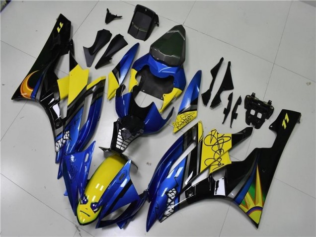Azul Tiburón Carenado Moto Yamaha R6 06-07 Azul Tiburón Carenado Moto Yamaha R6 06-07