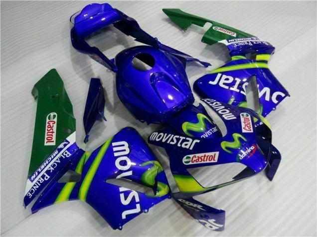 Azul Verde Movistar Castrol Carenado Moto Honda CBR 600 RR 03-04 Azul Verde Movistar Castrol Carenado Moto Honda CBR 600 RR 03-04