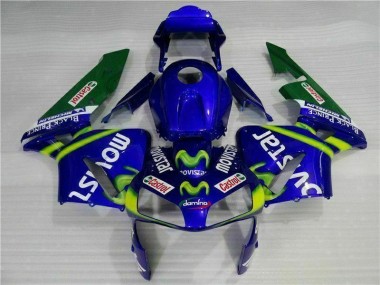 Azul Verde Movistar Castrol Carenado Moto Honda CBR 600 RR 03-04