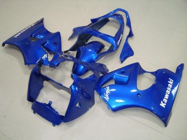 Azul con Blanco Calcomanías Carenado Moto Kawasaki ZX6R 00-02
