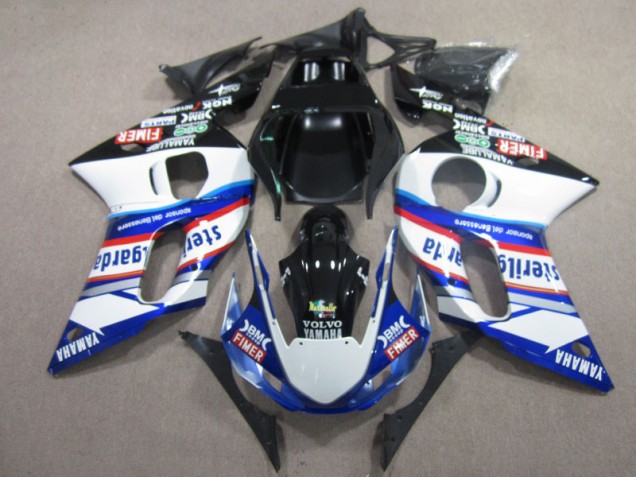 BM FIMER VOLVO Azul Blanco Negro Carenado Moto Yamaha R6 98-02 BM FIMER VOLVO Azul Blanco Negro Carenado Moto Yamaha R6 98-02